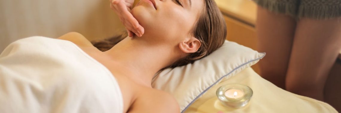 Experience tranquility with a relaxing aromatherapy facial at a luxurious spa.